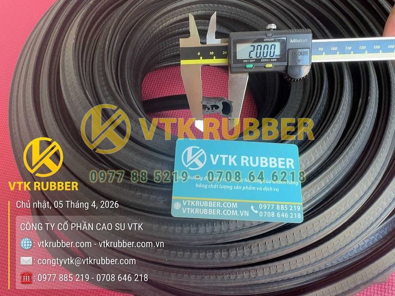 Ron cao su xốp kẽm chữ U 21x12.5x3.5 - XK 11, khe 4mm