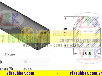 Gia công gioăng silicon trắng chịu nhiệt chữ D Bình Dương