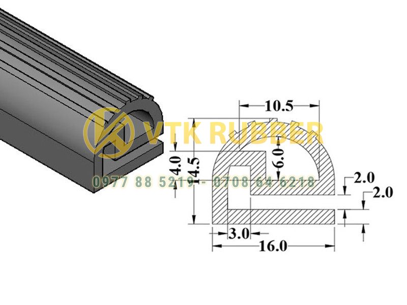 Công ty gioăng silicon trắng chịu nhiệt chữ E ở Đồng Tháp