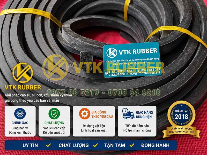 Ron cao su xốp EPDM chữ nhật