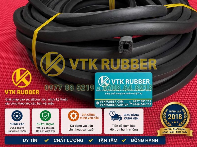 Ron cao su xốp EPDM, NBR chữ D