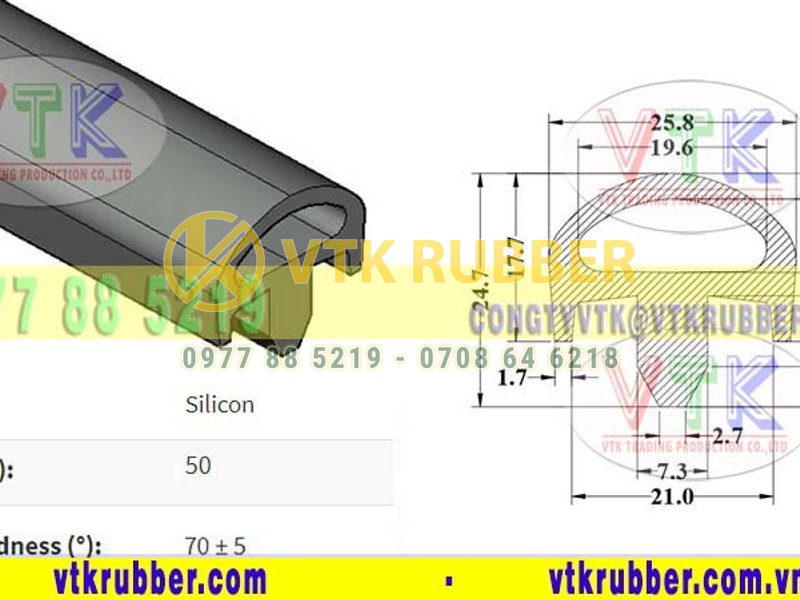 Địa chỉ gioăng silicon chịu nhiệt chữ D, chữ T ở Quảng Ngãi