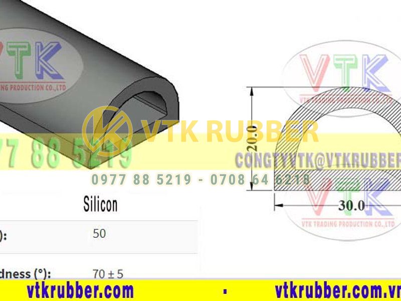 Gia công gioăng silicon trắng chịu nhiệt chữ D Sơn La