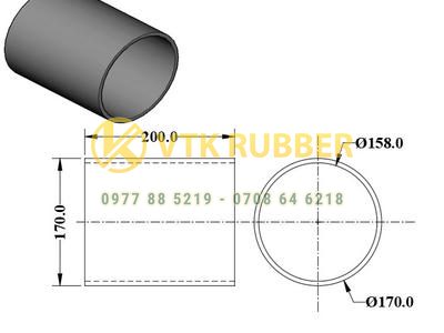 Ống silicon trắng nối nhiệt vòng tròn