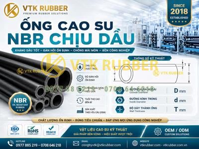 Ống cao su NBR chịu dầu tại Sơn La chất lượng cao