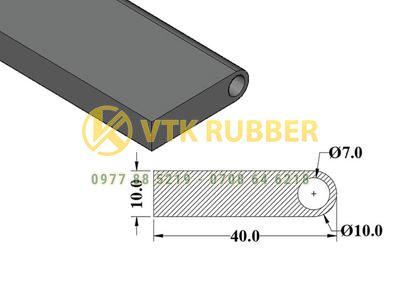 Cung cấp gioăng silicon đặc màu trắng chữ D ở Thái Nguyên