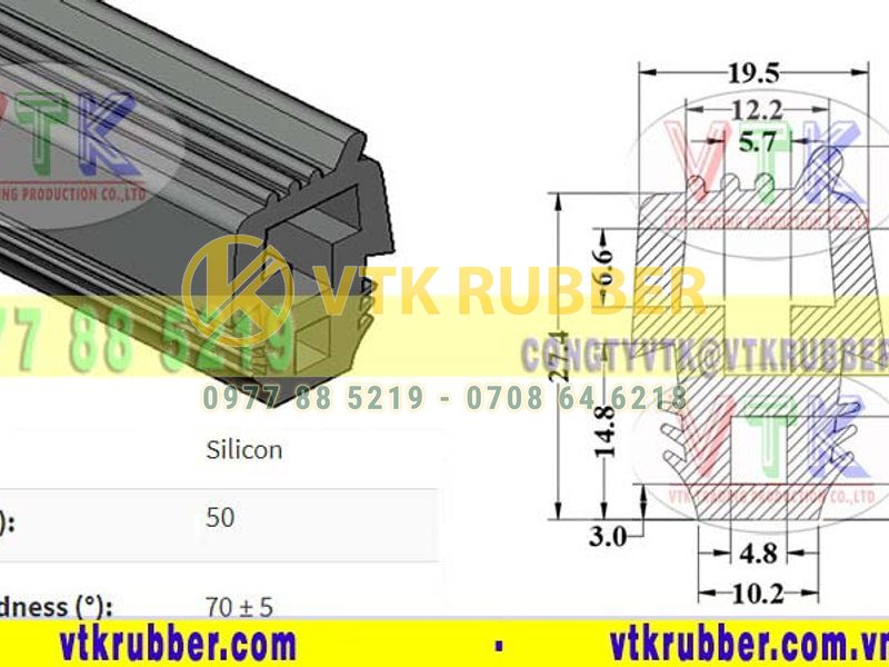 Công ty sản xuất gioăng silicon chịu nhiệt chữ T ở Phú Yên