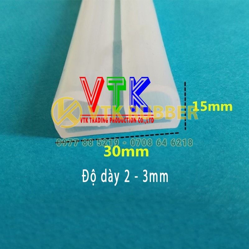 Ron silicon trắng chữ E 30x15x2