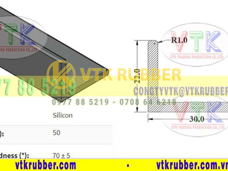 Nơi sản xuất gioăng silicon màu đỏ, đen chữ L ở Bình Định