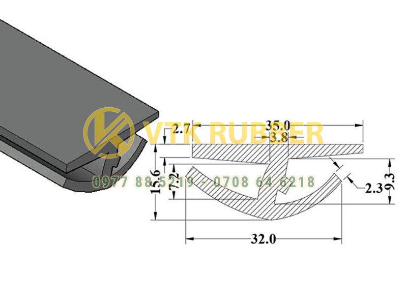 Sản xuất gioăng silicon chịu nhiệt chữ H Hà Tĩnh