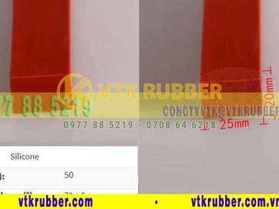 Ron silicone đỏ hình chữ nhật 20mm x 25mm