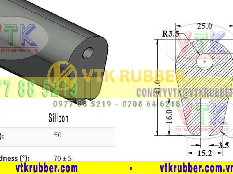 Nơi sản xuất gioăng nẹp kín cửa chữ U silicon Nghệ An