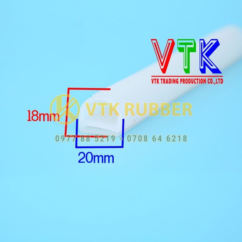 Ron cao su silicon chịu nhiệt chữ E 20x18x2