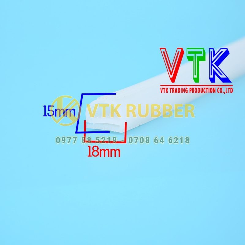 Ron cao su silicon chịu nhiệt chữ E 18x15x2