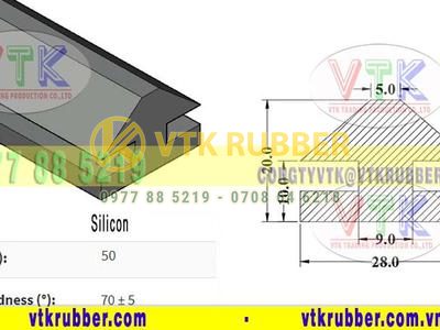 Gia công gioăng silicon cửa kính chữ H Quảng Bình