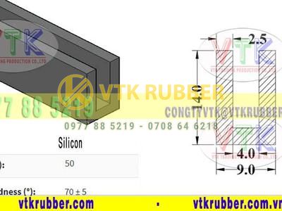 Sản xuất gioăng chèn kính chữ U silicon Quảng Bình