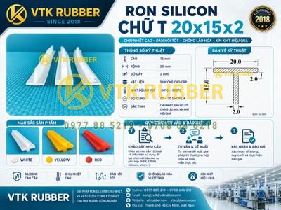 Ron silicon theo yêu cầu chữ T 20x15x2 tại An Giang