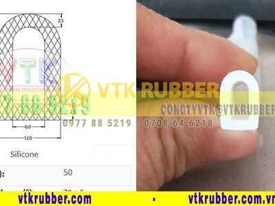 Ron silicone đùn chữ D 12x20mm