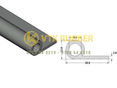 Xưởng sản xuất ron cao su chữ P màu đen ở Ninh Bình