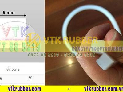 Ron silicone đùn hình vuông trắng đục