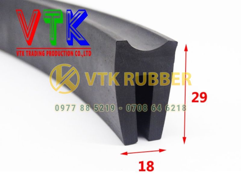 Ron cao chịu dầu, chịu lực chữ U 18x29, khe 5-8mm