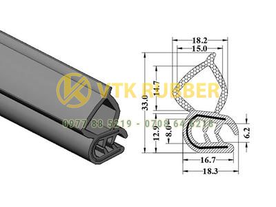 Gioăng ống cao su xốp bọc kẽm chữ U ở Cà Mau