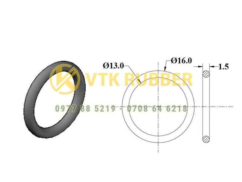 Vòng đệm oring cao su silicon chịu dầu