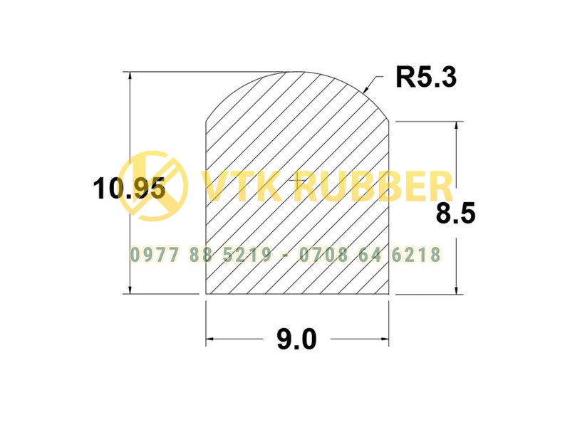 Gioăng silicon chữ D chịu nhiệt – Sản xuất theo yêu cầu, giao toàn quốc