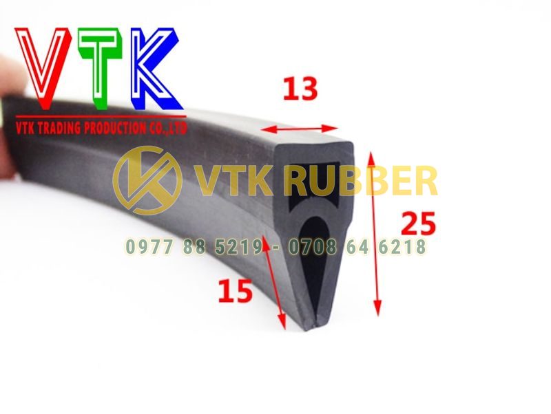 Ron cao chịu dầu, chịu lực chữ U 13x25, khe 3-4mm