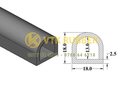 Cung cấp gioăng silicon trắng chữ D chịu nhiệt ở Vĩnh Long