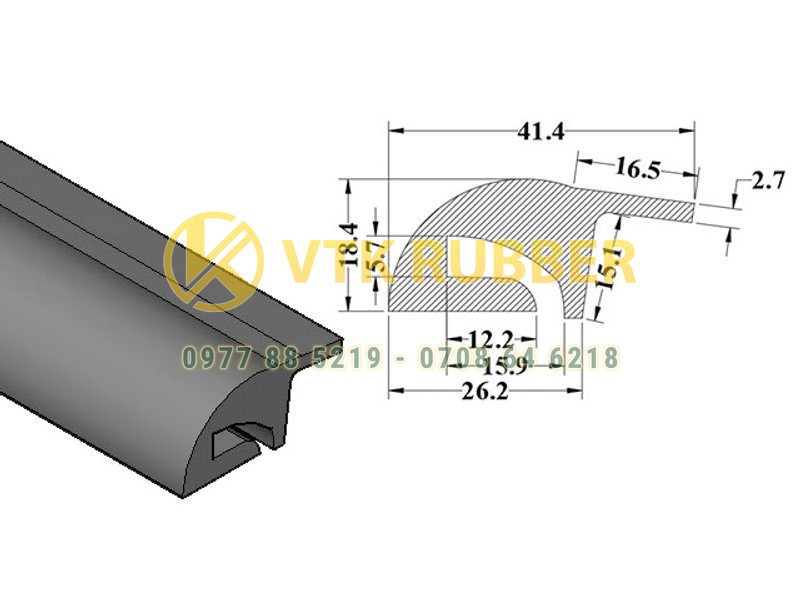 Xưởng sản xuất gioăng trắng chữ U, V chèn cửa kính Long An