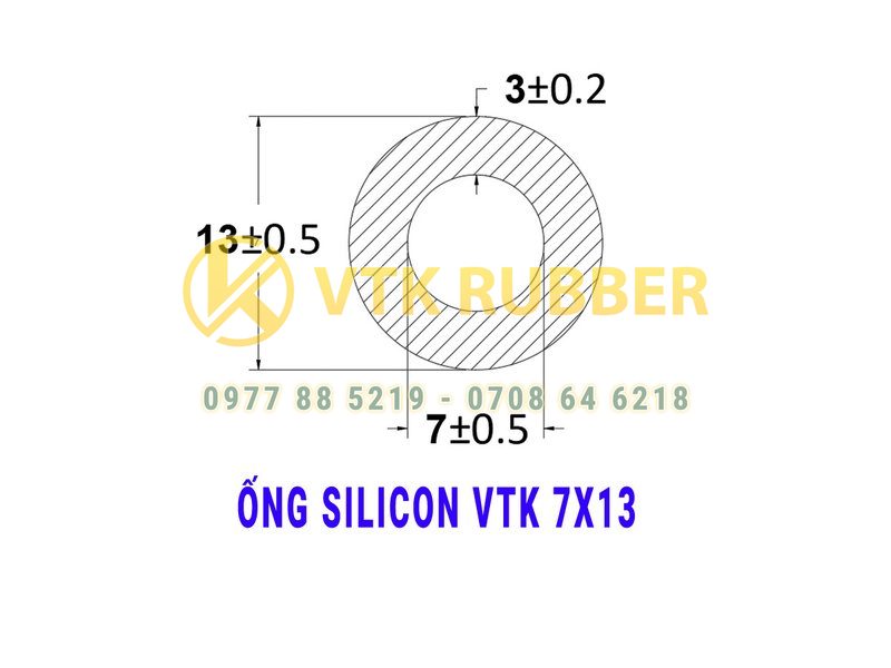 Ống silicon chịu nhiệt 7x13