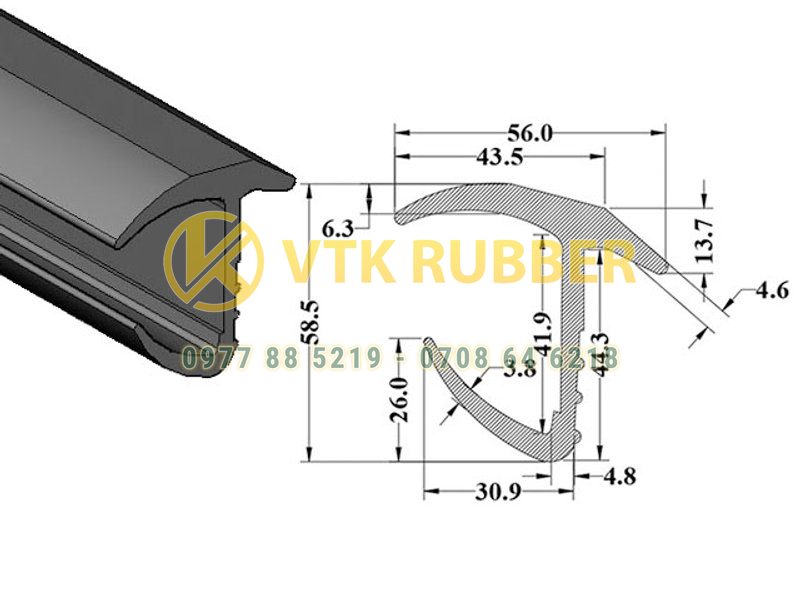 Xưởng sản xuất gioăng chữ J cửa thùng xe ở Hồ Chí Minh