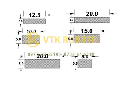 Ron cao su xốp chữ nhật cho kho lạnh tại Lâm Đồng