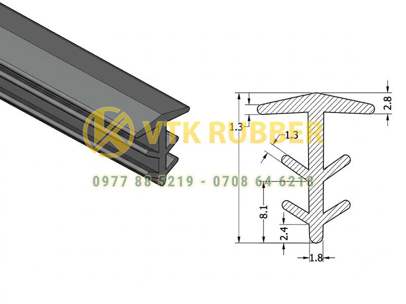 Xưởng sản xuất gioăng silicon chữ T ở Hoà Bình