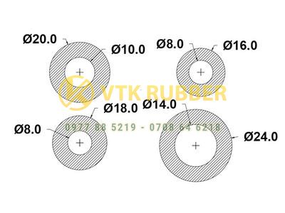 Ống cao su NBR chịu dầu màu đen bóng