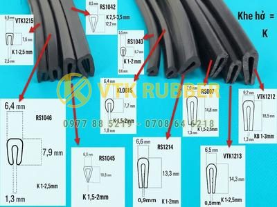 Ron cao su chữ U chịu nhiệt, bọc cạnh, kín khít