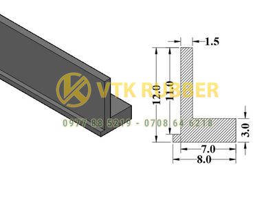 Xưởng sản xuất gioăng silicon màu trắng chữ L ở Vĩnh Long