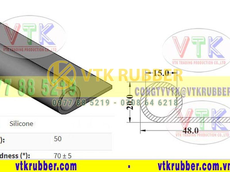 Nhà máy gioăng silicon chữ P màu đỏ, trắng ở Bình Thuận