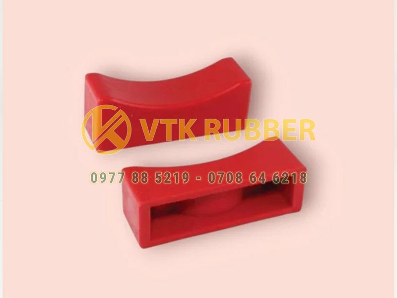 Đệm chân kích nâng bằng polyurethane PU màu đỏ