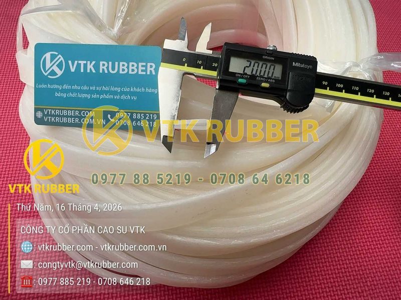 Ron silicon trắng chịu nhiệt chữ U 6x20x2, khe 2mm