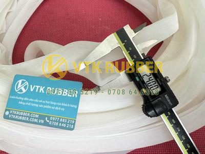 Ron silicon trắng chữ U 24x24x3 đàn hồi cao, độ kín ổn định