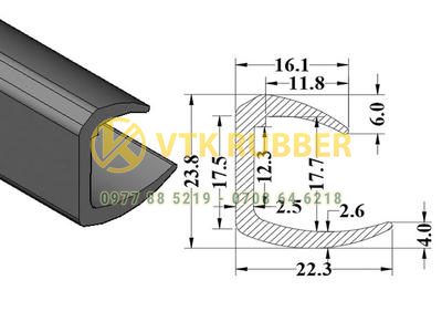 Địa chỉ bán gioăng cao su chịu nhiệt EPDM chữ C ở Đồng Nai