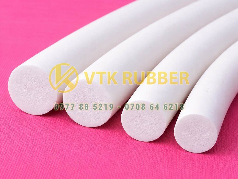 Gioăng silicon xốp tròn chịu nhiệt, đàn hồi cao, kín khít