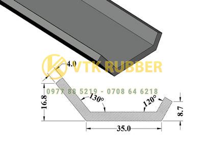 Địa chỉ bán ron cao su chữ L đen bóng ở Hà Nội