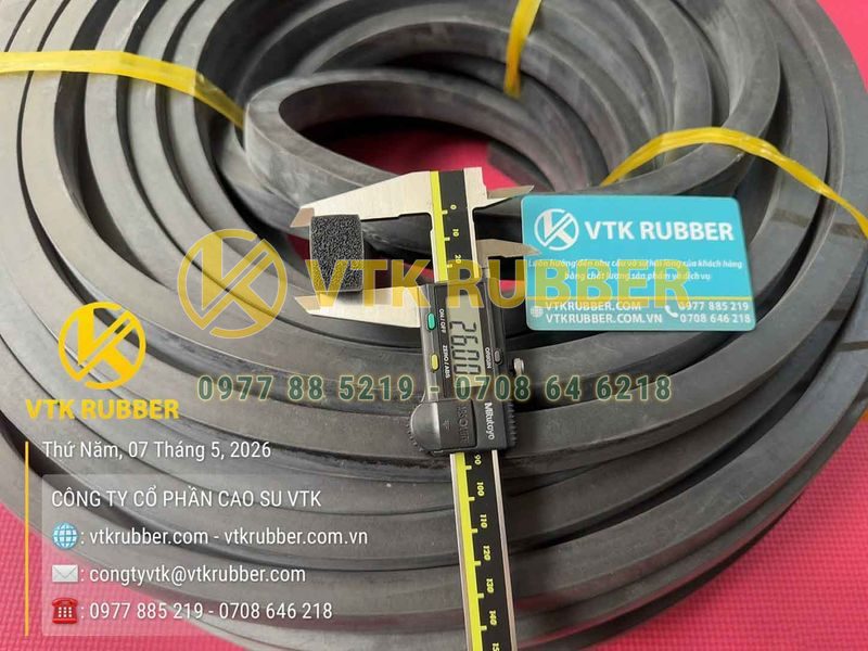 Ron cao su xốp EPDM chữ nhật 19x26