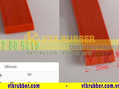Ron silicone đỏ hình chữ nhật 10mm x 30mm