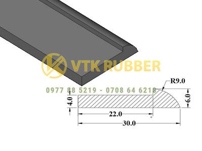Gioăng cao su hình chữ nhật chống va ở Đồng Tháp