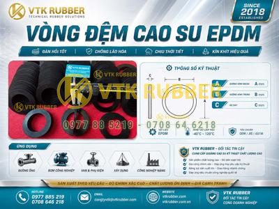 Vòng đệm cao su EPDM tại Quảng Trị chống nước bền cao