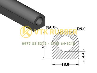Xưởng cung cấp gioăng silicon trắng chữ D đặc ở Ninh Bình